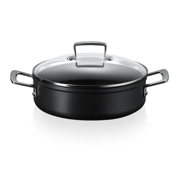 Sauteuse rondeau anti-adhérente Les Forgées 28 cm et couvercle en verre Le Creuset