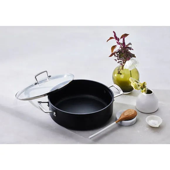 Sauteuse rondeau anti-adhérente Les Forgées 28 cm et couvercle en verre Le Creuset