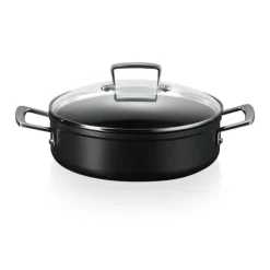 Sauteuse rondeau anti-adhérente Les Forgées 30 cm et couvercle en verre Le Creuset