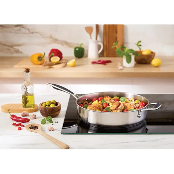 Sauteuse tout inox avec contre-poignée Excell’Inox 28 cm Mathon