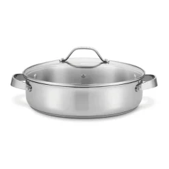 Sauteuse tout inox Cicla 28 cm et couvercle en verre Beka