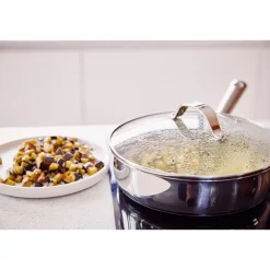 Sauteuse tout inox Cicla 24 cm et couvercle en verre Beka