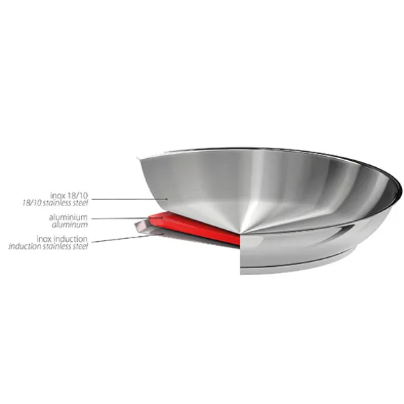 Sauteuse tout inox Mutine sans manche 24 cm Cristel