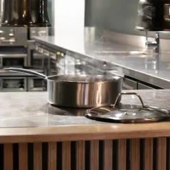 Sauteuse tout inox Triply 24 cm et couvercle en verre Menastyl