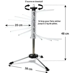 Séchoir à pâtes pliable 16 bras Mathon