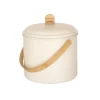 Seau à compost d'intérieur métal et bambou 7 L Pebbly