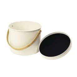 Seau à compost d'intérieur métal et bambou 7 L Pebbly