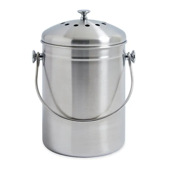 Seau à compost en inox 5 L avec filtres à charbon Mathon
