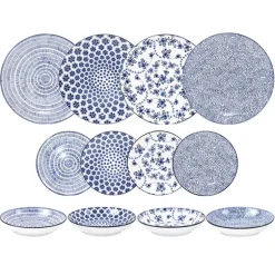 Service d'assiettes Armonia Bleu 12 pièces Ibili