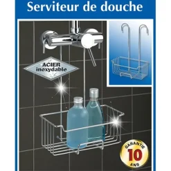 Serviteur de douche en acier inoxydable Wenko by Maximex