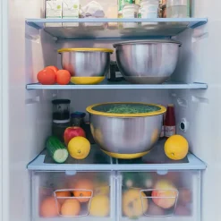 Set 3 bols en inox 1.4 L, 2.8 L et 4.7 L avec couvercles et 3 râpes interchangeables Pika