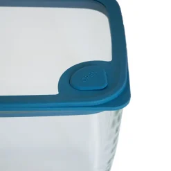 Set 3 boîtes en verre rectangulaires avec couvercles silicone 720, 1500 et 2900 ml compatibles micro-ondes Pebbly