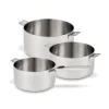 Set 3 casseroles inox Evolution 16, 18 et 20 cm et manche amovible Beka