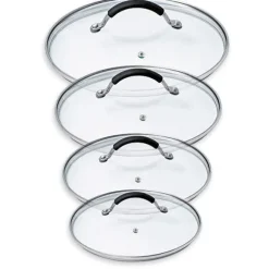Set 4 couvercles en verre Rapid Cook 14, 16, 18 et 20 cm Mathon