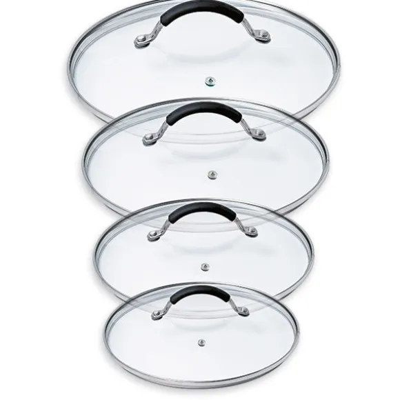 Set 4 couvercles en verre Rapid Cook 14, 16, 18 et 20 cm Mathon