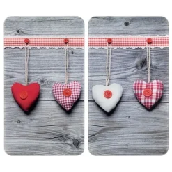 Set 2 couvre-plaques protection motifs Coeurs Wenko by Maximex