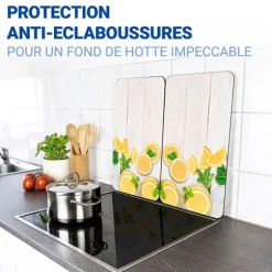 Set 2 couvre-plaques protection motif Citrons Wenko by Maximex