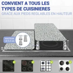Set 2 couvre-plaques protection motifs Granit Wenko by Maximex