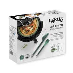 Set de 3 accessoires pour friteuse à air chaud avec moule, pince et pinceau Essential Lékué