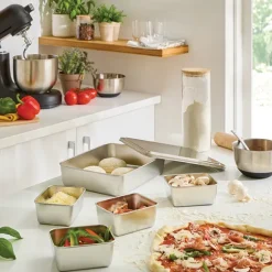 Set de 5 bacs de préparation culinaire en inox Mathon