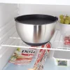 Set de 2 bols pâtissiers inox avec couvercle et base en silicone 20 et 24 cm Mathon