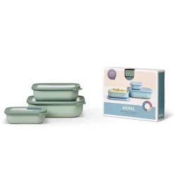 Set de 3 bols rectangulaires Cirqula Nordic Sage 500ml, 1000ml, 2000ml Mepal