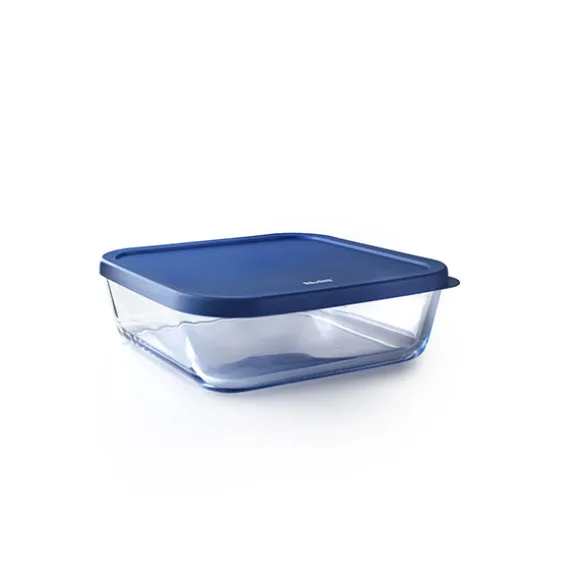 Set de 3 boîtes carrées en verre Ibili