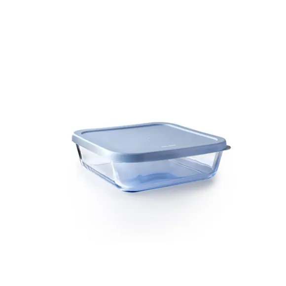 Set de 3 boîtes carrées en verre Ibili
