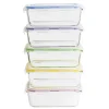 Set de 5 boîtes de conservation en verre borosilicate 850 ml Pebbly
