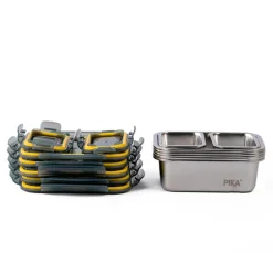 Set de 7 boîtes de conservation en inox compatibles micro-ondes Pika