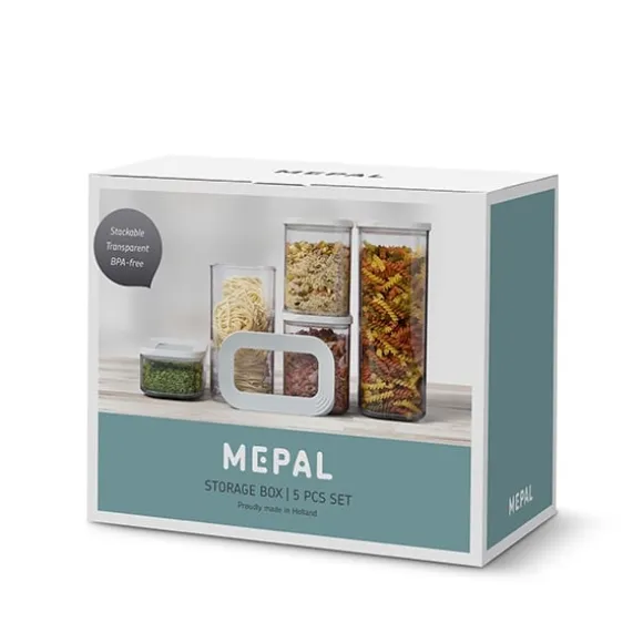Set de 5 boîtes de conservation modula blanc Mepal