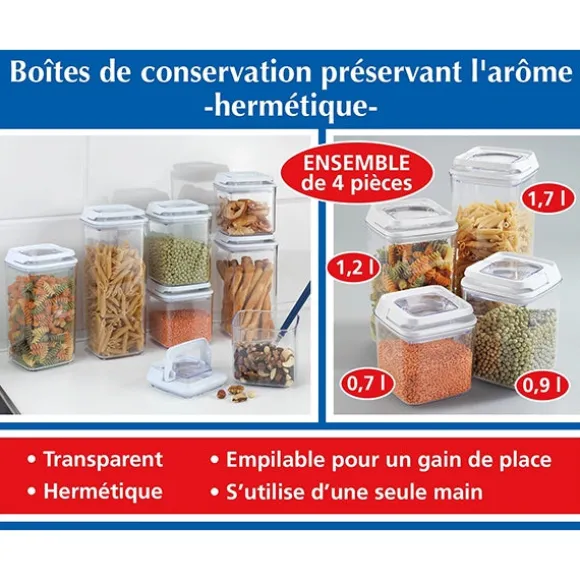 Set de 4 boîtes de conservation Wenko by Maximex