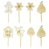 Set de 8 bougies de Noël dorées Scrapcooking