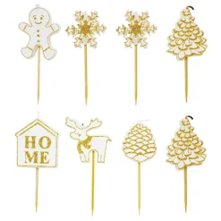 Set de 8 bougies de Noël dorées Scrapcooking
