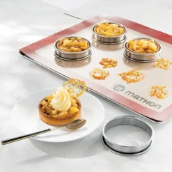 Set de 4 cercles à tartelette inox 8 cm Mathon