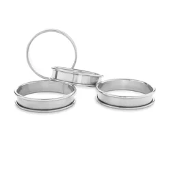 Set de 4 cercles à tartelette inox 8 cm Mathon