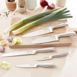 Set de 5 couteaux de cuisine en inox Mathon
