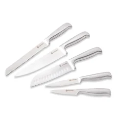 Set de 5 couteaux de cuisine en inox Mathon