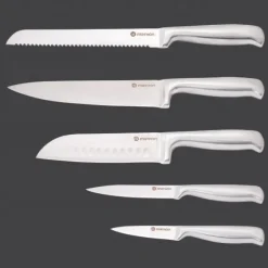 Set de 5 couteaux de cuisine en inox Mathon