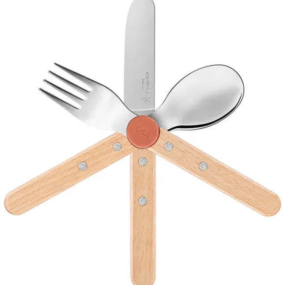 Set de 3 couverts pour enfant Le petit Gourmet Corail Opinel