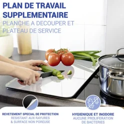 Set de 2 couvres plaques argent 30 x 52 cm Wenko by Maximex