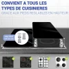 Set de 2 couvres plaques Noir 30 x 52 cm Wenko by Maximex