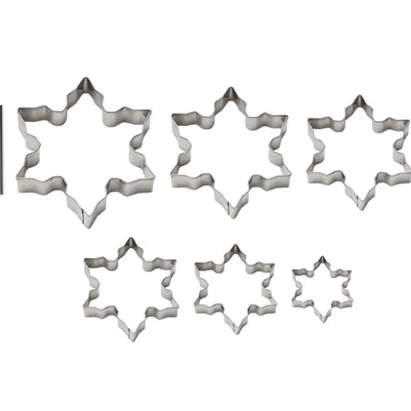 Set de 6 découpoirs flocons multitailles et tube de perforation Mathon