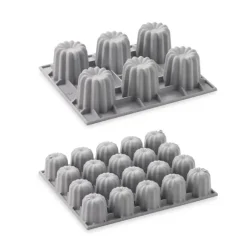 Set de 2 Elastomoules canelés et mini-canelés De Buyer