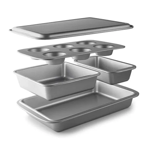 Set de 5 moules en acier revêtu Delize Lacor