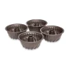 Set de 4 moules à mini kouglof acier revêtement antiadhérent 10 cm Mathon