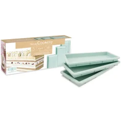 Set de 3 moules silicone layer cake rectangulaire Scrapcooking