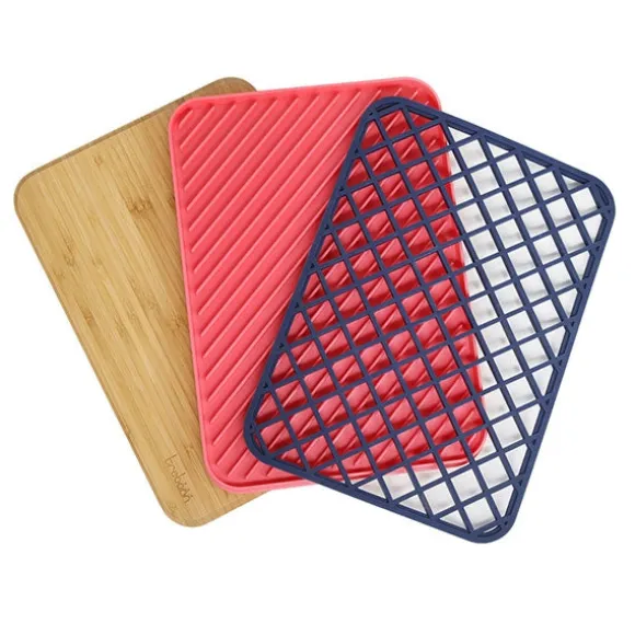 Set de 3 planches à découper, égouttoir et dessous de table Trilogy Trebonn