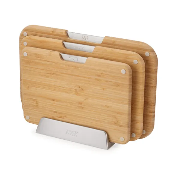 Set de 3 planches en bambou Nest et support de rangement Joseph Joseph