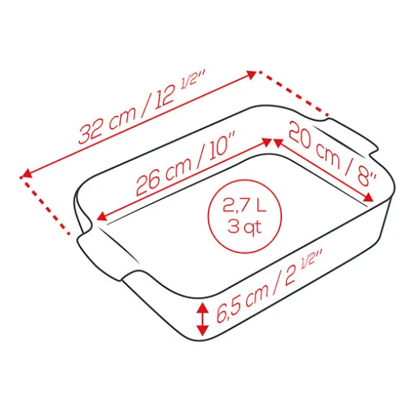Set de 3 plats à four céramique Appolia rectangulaires ardoise 25, 32 et 40 cm Peugeot